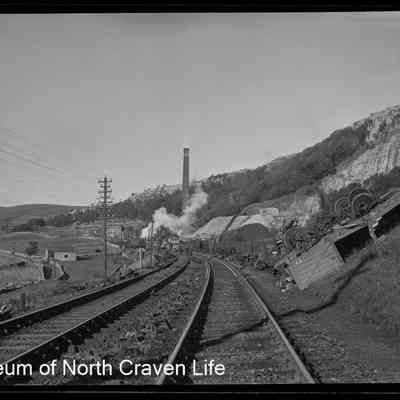 negative, sheet film - Stainforth Sidings, Settle (Wagon Crash) Oct 1949 2 of 9