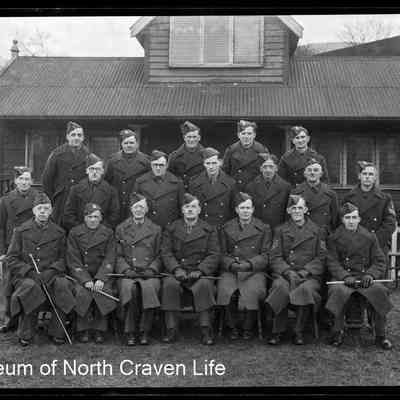negative, sheet film - Home Guard (HQ Staff 1946?)