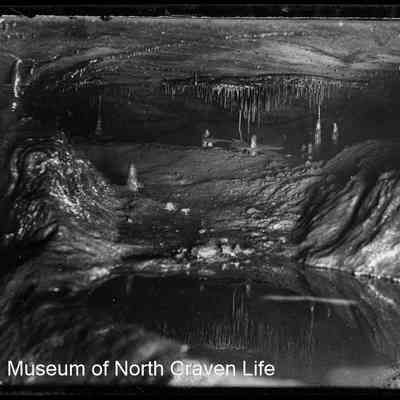 negative, glass plate - Ingleborough Cave (interior) - Pool of Reflections