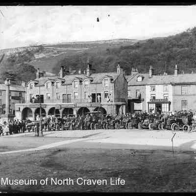 negative, glass plate - Early Car Rally