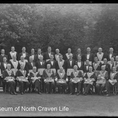 negative, glass plate - Portrait : Masonic Group 2 of 2