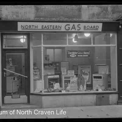 negative, sheet film - N.E. Gas Board old shop, Settle