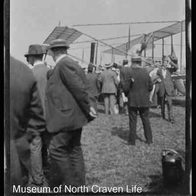 negative, sheet film - Early aircraft with people