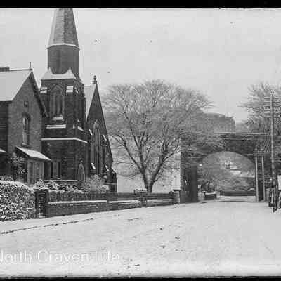 negative, glass plate - St. John's, Church Road, Settle