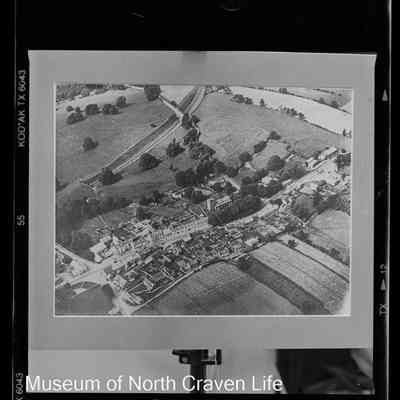 negative, sheet film - Village (aerial view)