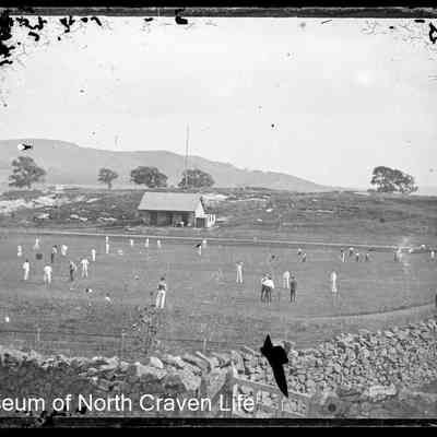 negative, glass plate - Giggleswick Cricket Field
