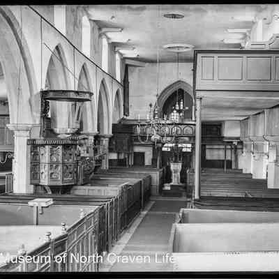 negative, glass plate - Giggleswick Church (interior) 1 of 3