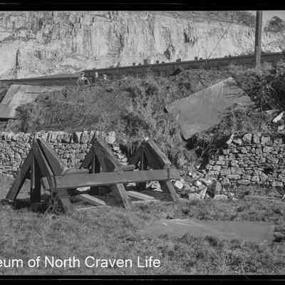 negative, sheet film - Stainforth Sidings, Settle (Wagon Crash) Oct 1949 4 of 9