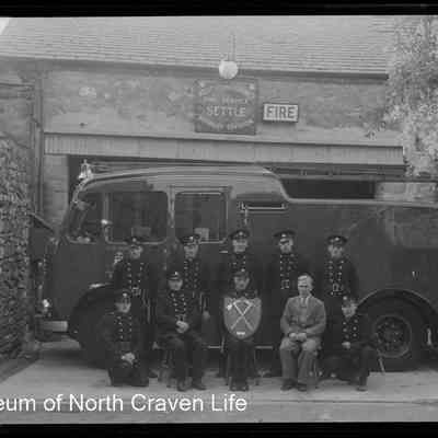 negative, sheet film - Portrait : Settle Fire Brigade (Old Station)