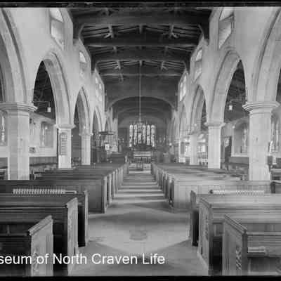 negative, glass plate - Giggleswick Church (interior) 3 of 12
