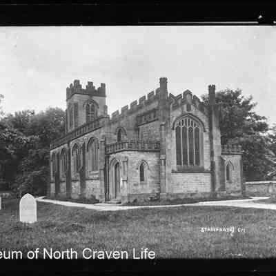 negative, glass plate - St Peter's Church, Stainforth