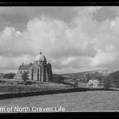 negative, glass plate - Giggleswick School Chapel
