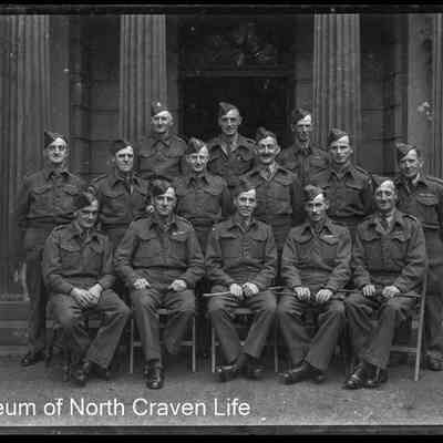 negative, sheet film - Home Guard ("D" Company Officers 1946?) 2 of 2