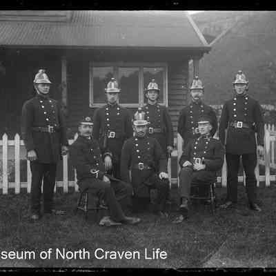 negative, glass plate - Portrait (Fire Brigade Group)