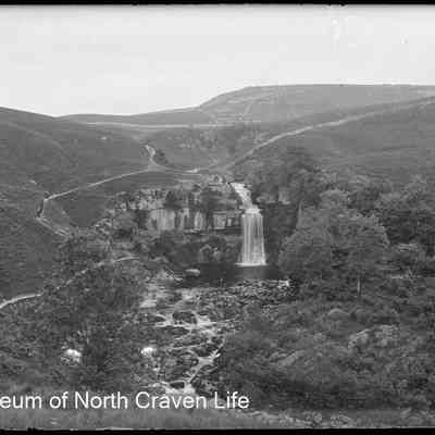 negative, glass plate - Thornton Falls, Ingleton