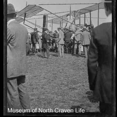 negative, sheet film - Early aircraft with people