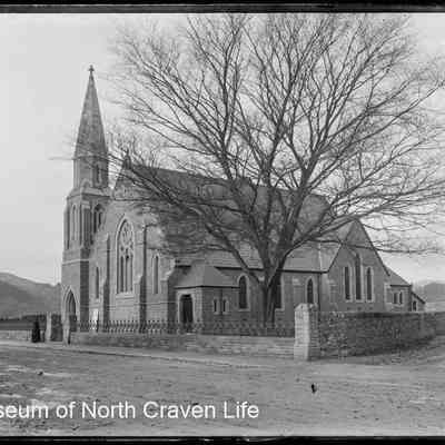 negative, glass plate - St John's Methodist Church, Settle