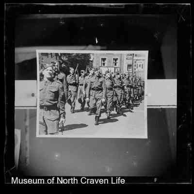 negative, sheet film - Home Guard Victory Parade 1945 2 of 3
