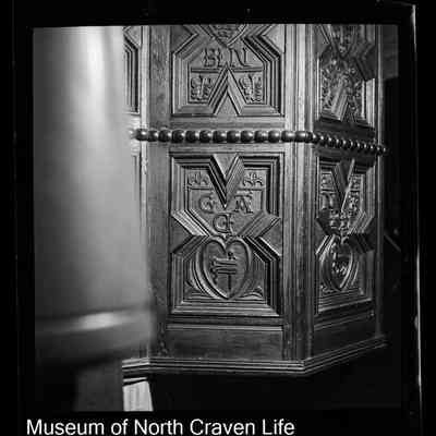 negative, sheet film - St Alkelda, Giggleswick (pulpit)