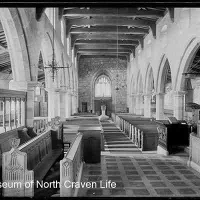 negative, glass plate - Giggleswick Church (interior) 1 of 12