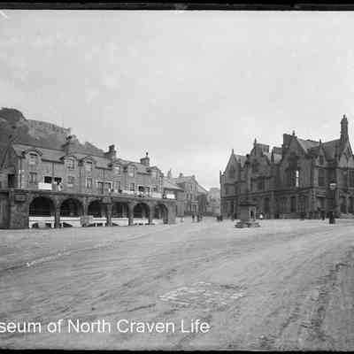 negative, glass plate - Settle Market Square