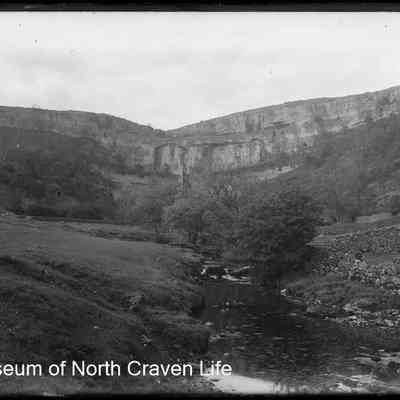 negative, glass plate - Malham Cove