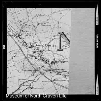 negative, sheet film - Map of Long Preston