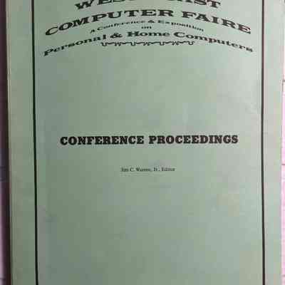 1978- The Second West Coast Computer Faire, Conference Proceedings