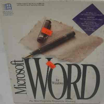 1991- Microsoft Word V2.0 Sealed, unopened (9/2024)
