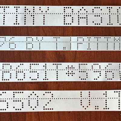 1975- Tiny Basic (Paper Tape) by Tom Pitman **