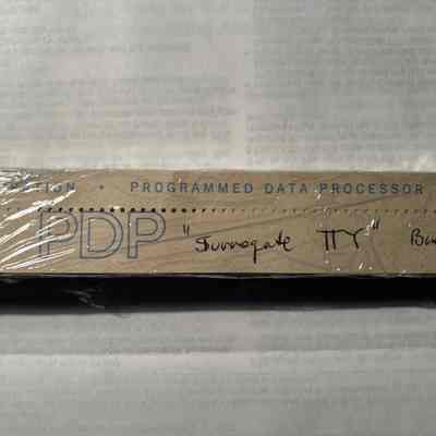 1975- "Surrogate TTY" on Paper Tape for DEC PDP-11