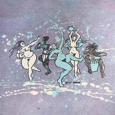 Dancing Women with Drums