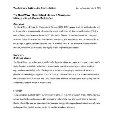 Third Wave Summary: PDF