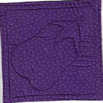 Eggplant pot holder - back