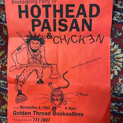 Flyer announcing reading by Diane at Golden Thread Booksellers in New Haven, CT