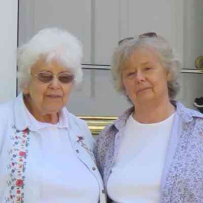 Marjorie Moskol and Cathy Gorman: Photo by Mev Miller taken in 2020 - for "At Home with Old Lesbians in Rhode Island" Photobook