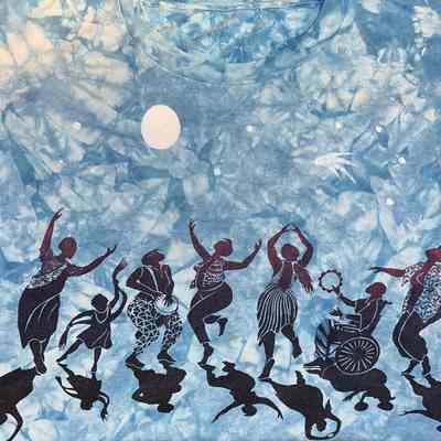 Women and Girls Dancing with Drums