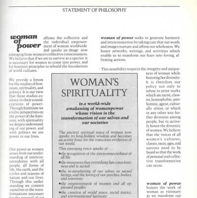 Woman of Power - Philosophy Statement