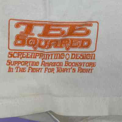 Image of local screen printing company that supported Amazon by creating this shirt