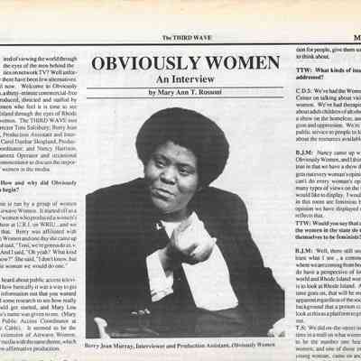 Copy of Article from Third Wave - March 1991