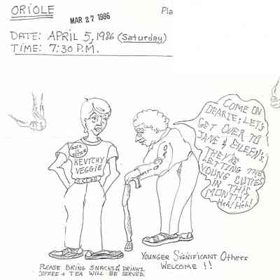 Cartoon from an ORIOLES Newsletter, April 5, 1986