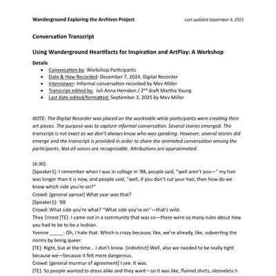 Conversation Transcript from Workshop: PDF