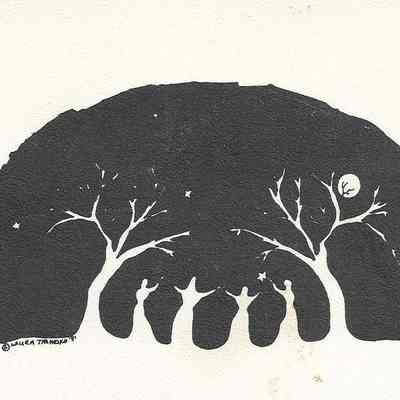 Women under Trees at Night