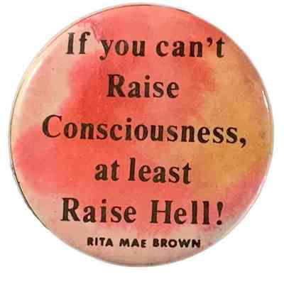 If You Can't Raise Consciousness, at least raise hell
