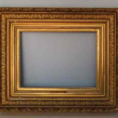 After conservation treatment, recto of frame only.