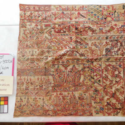 Back side of piece before treatment