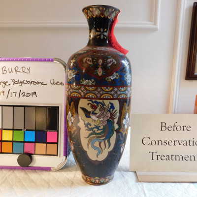 Large Polychrome Vase