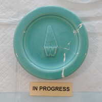          Pale mint blue ceramic plaque picture number 46

