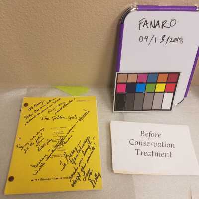 Signed screenplay
