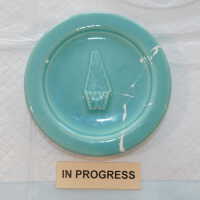          Pale mint blue ceramic plaque picture number 47
